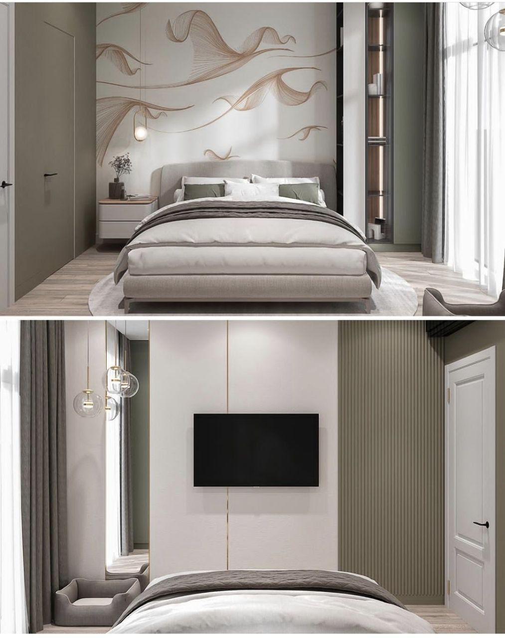 Apartamento Moderno - Vista principal del salón con diseño contemporáneo y iluminación natural